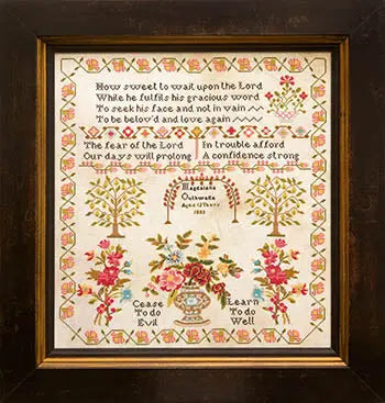 Magdalena Outhwaite 1833 by Hands Across the Sea Samplers Hands Across the Sea
