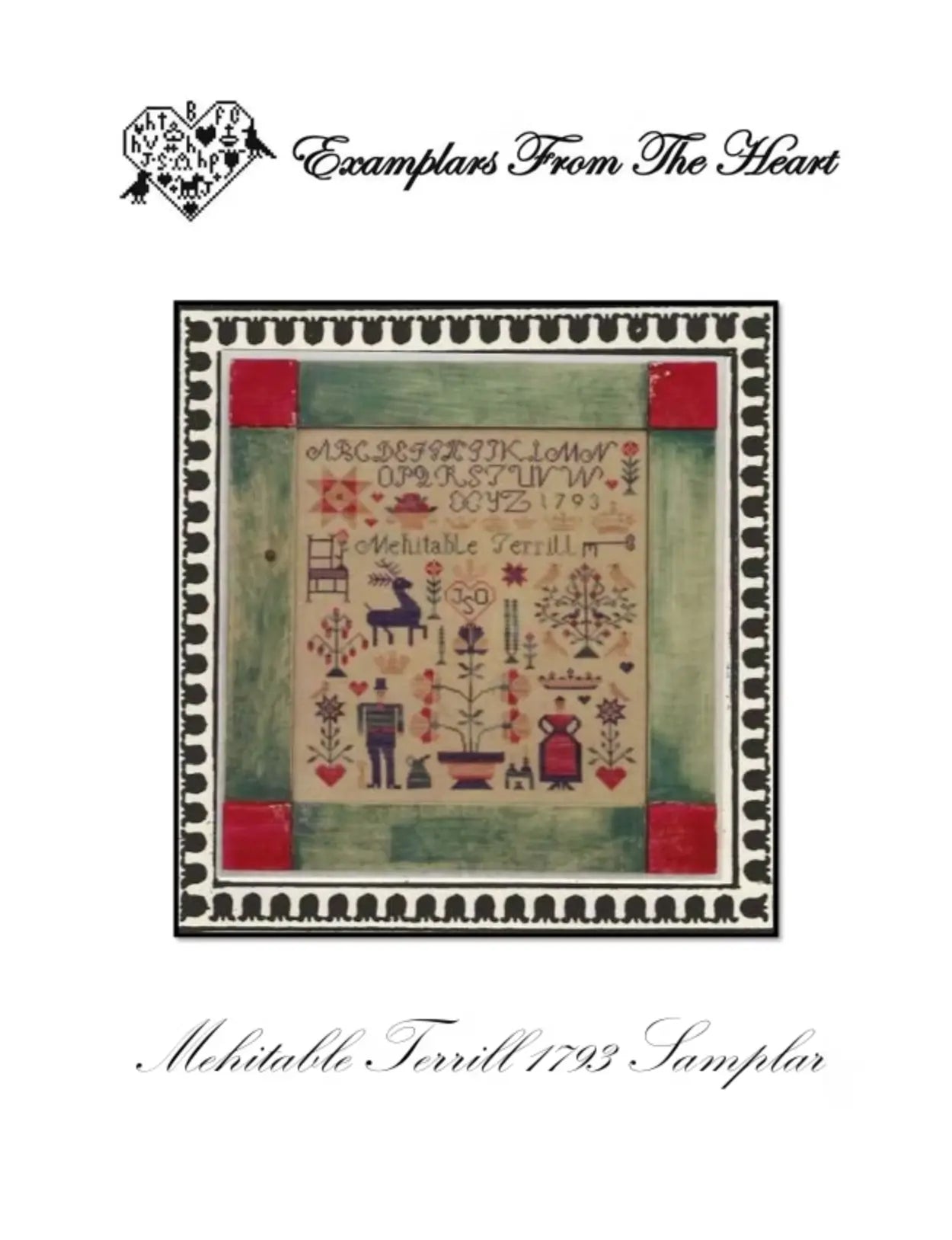 Mehitable Terrill 1793 Samplar by Examplars From the Heart Examplars From the Heart