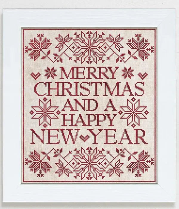 Merry Christmas and a Happy New Year by Modern Folk Embroidery Modern Folk Embroidery