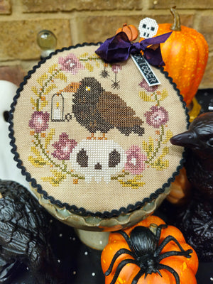 Month 10 Crow by Quaint Rose Needlearts (Pre-order) Quaint Rose Needlearts