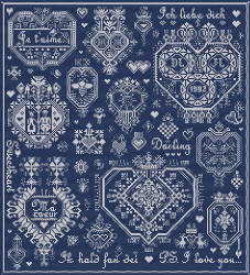 Mots d'Amour Long Dog Samplers