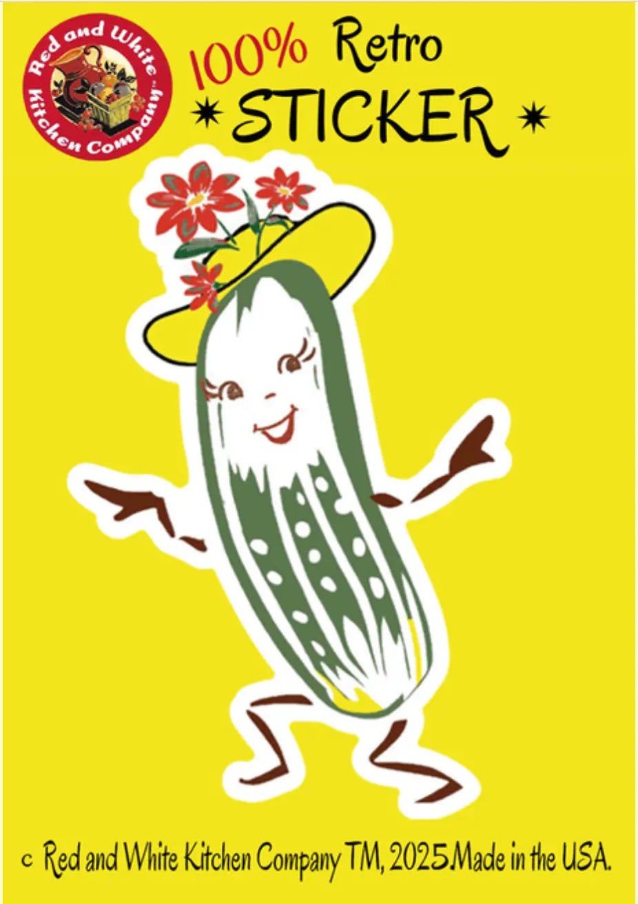Mrs Pickle Retro Sticker by Red and White Kitchen Company Red and White Kitchen Company