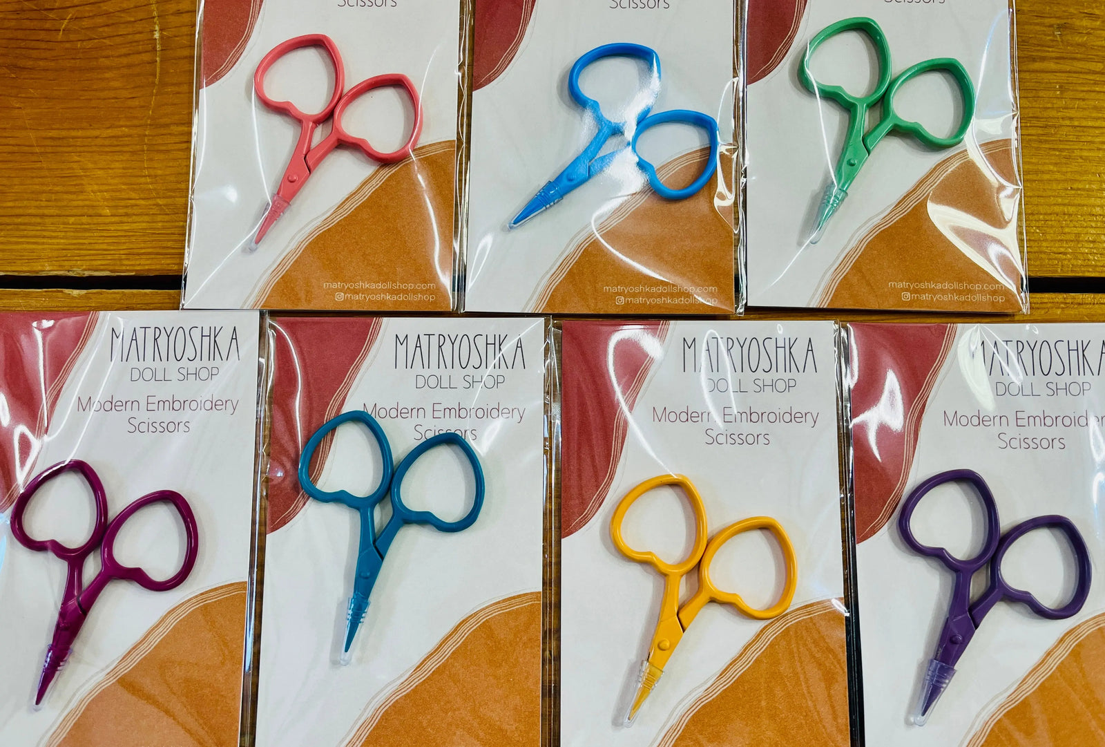 Multi-Colored Heart Scissors Matryoshka