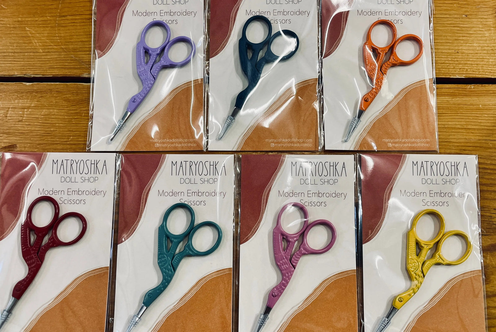 Muti-Colored Stork Scissors Matryoshka
