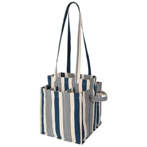 Navy Strip Canvas Tote Danica