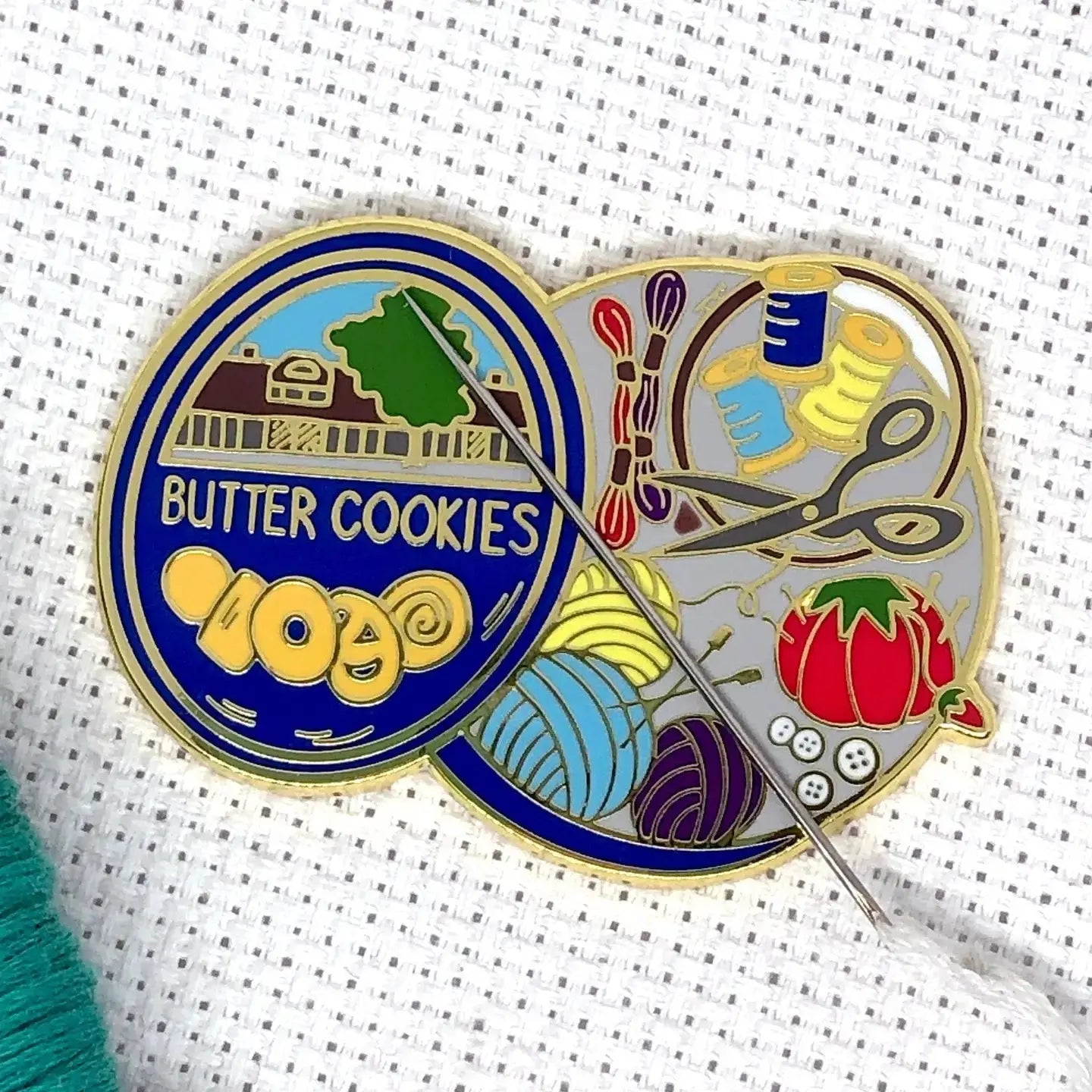 Needle Minder - Butter Cookies Sewing Tin Snarky Crafter Designs
