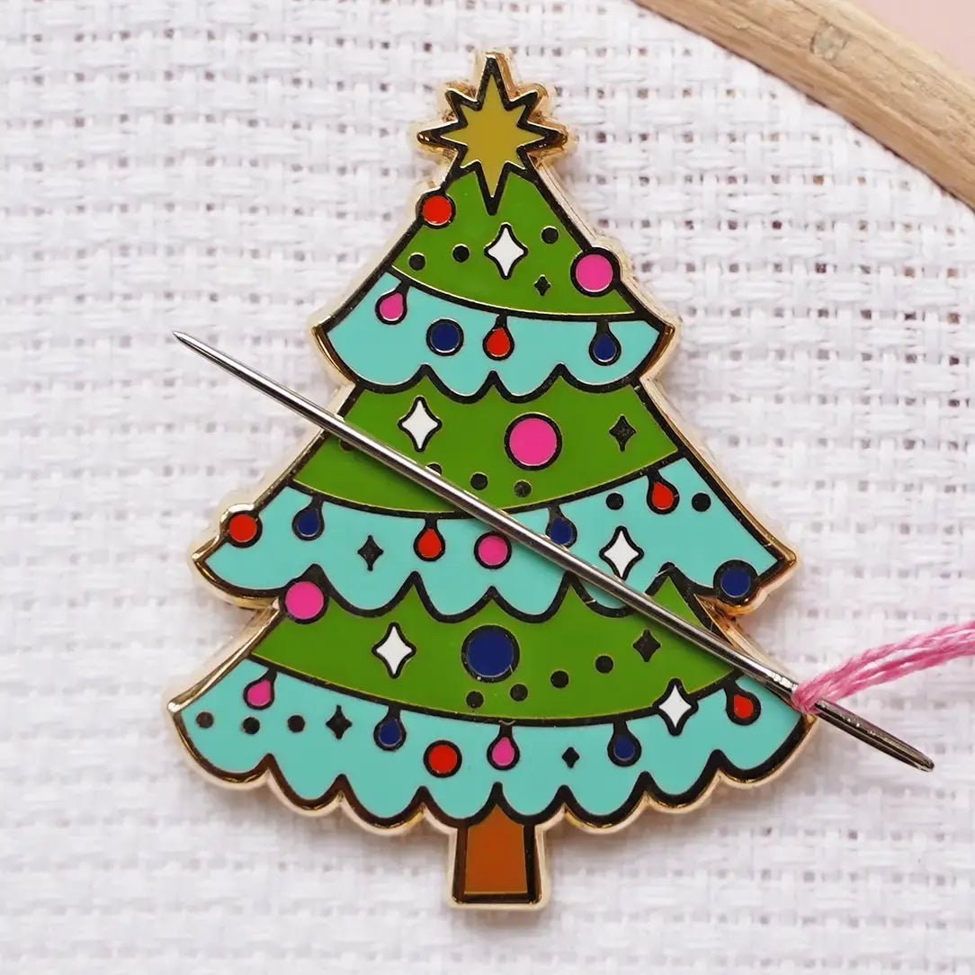 Needle Minder - Christmas Tree Caterpillar Cross Stitch