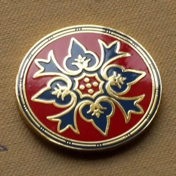 Needle Minder - Red and Blue Justina Round by Avlea Avlea Folk Embroidery