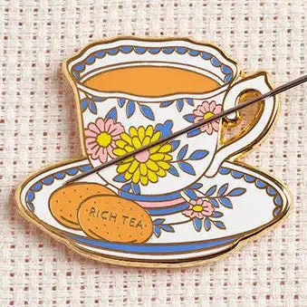 Needle Minder - Teacup Caterpillar Cross Stitch