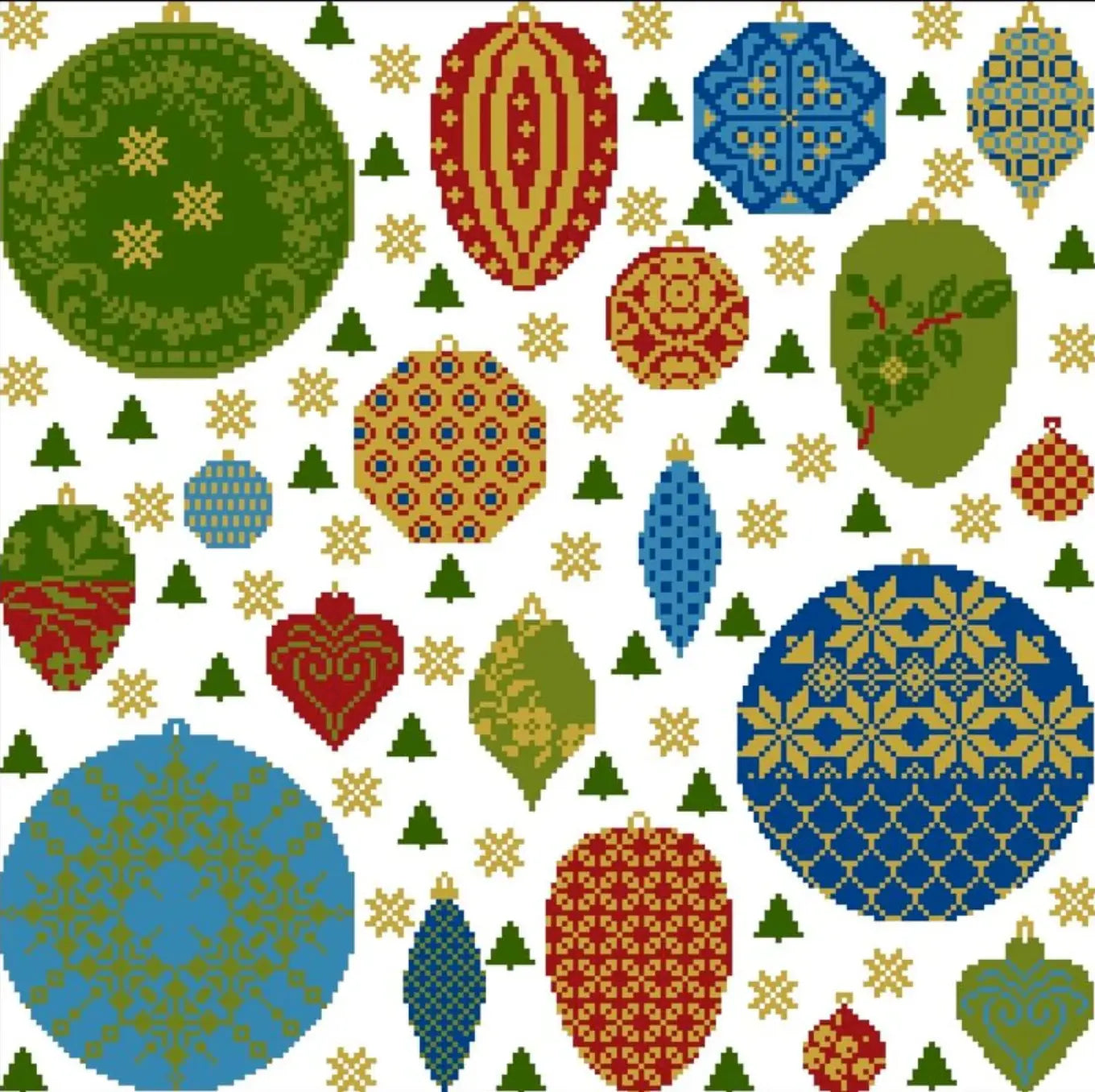 Nostalgischer Weihnachtsschmuck by Historische Stickmuster Historische Stickmuster