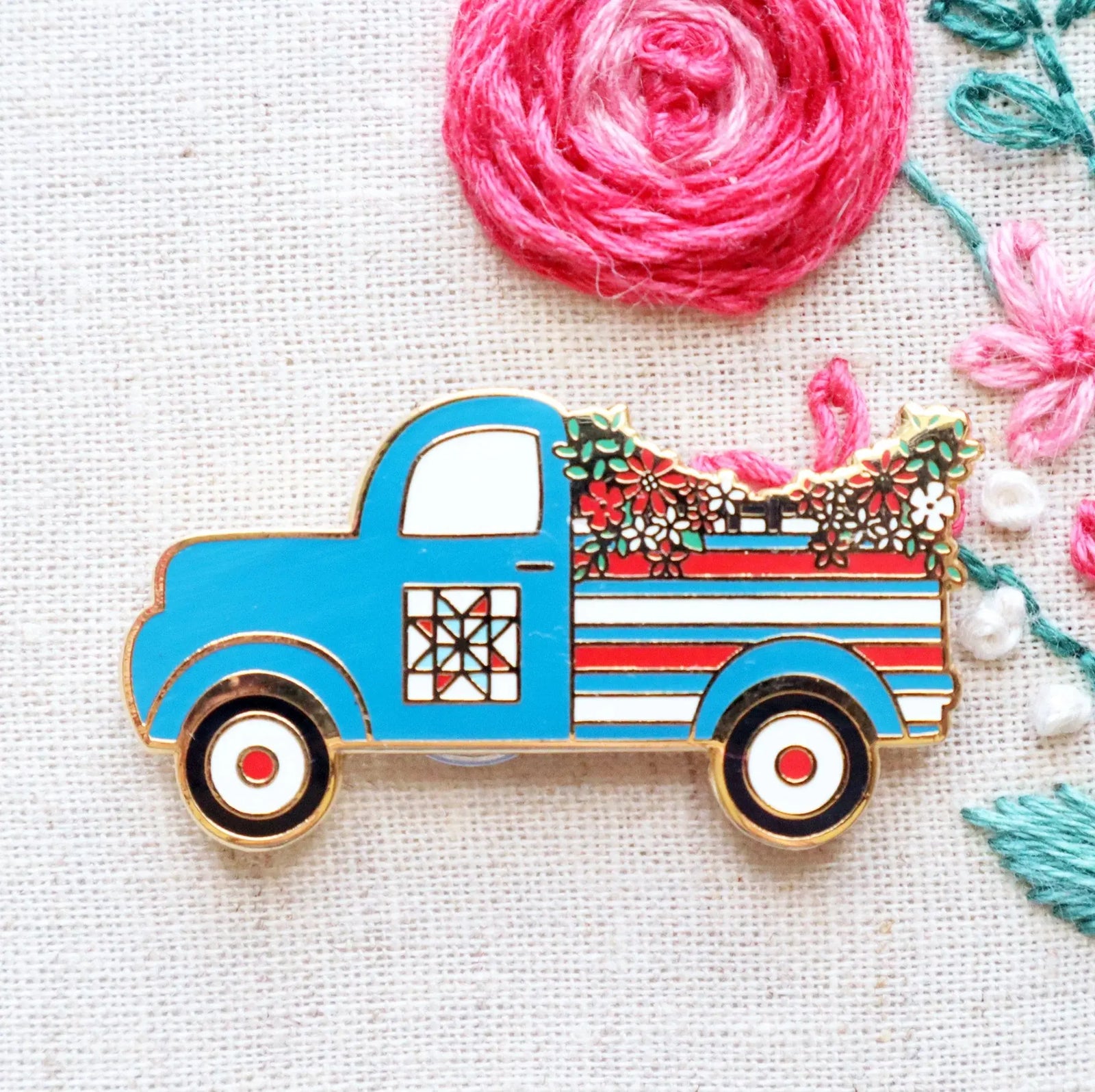 Patriotic Truck Needle Minder by Flamingo Toes Flamingo Toes