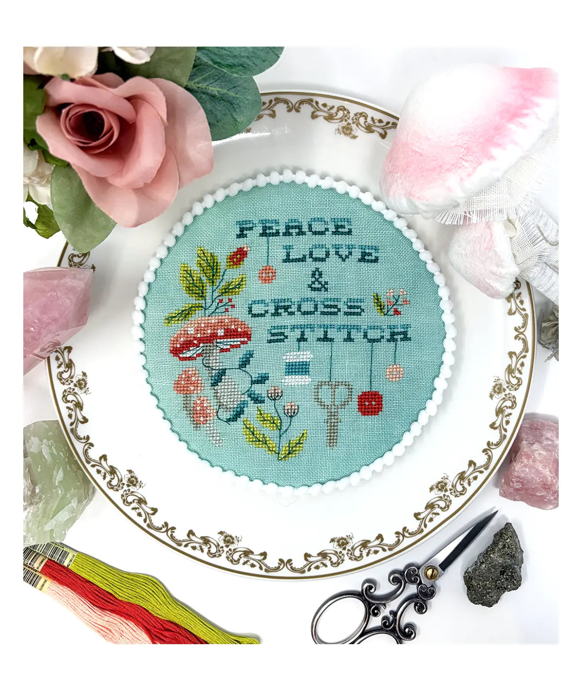 Peace, Love and Cross Stitch by Tiny Modernist (Pre-order) Tiny Modernist