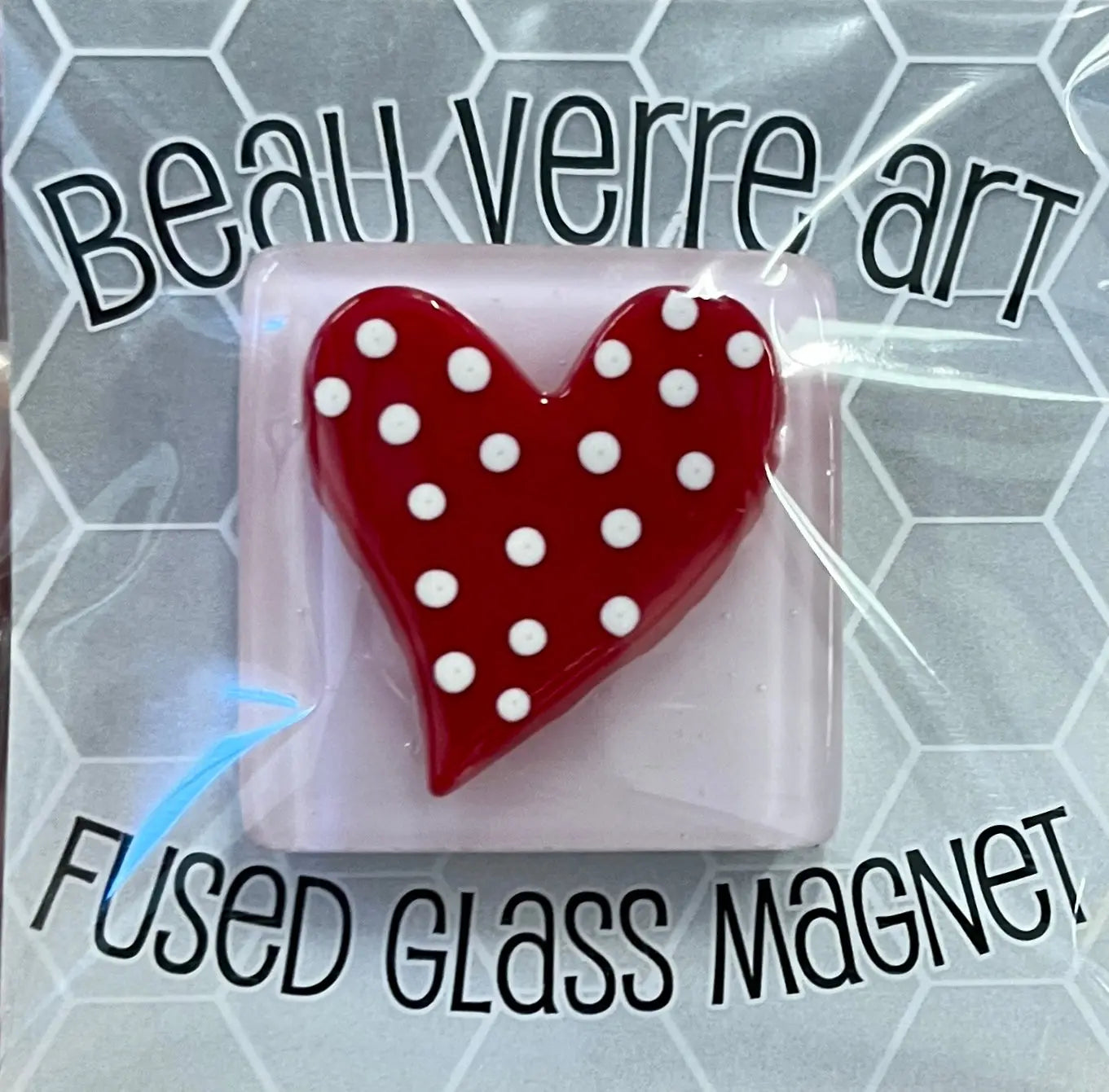 Polka Dot Heart by Beau Verre Art Beau Verre Art