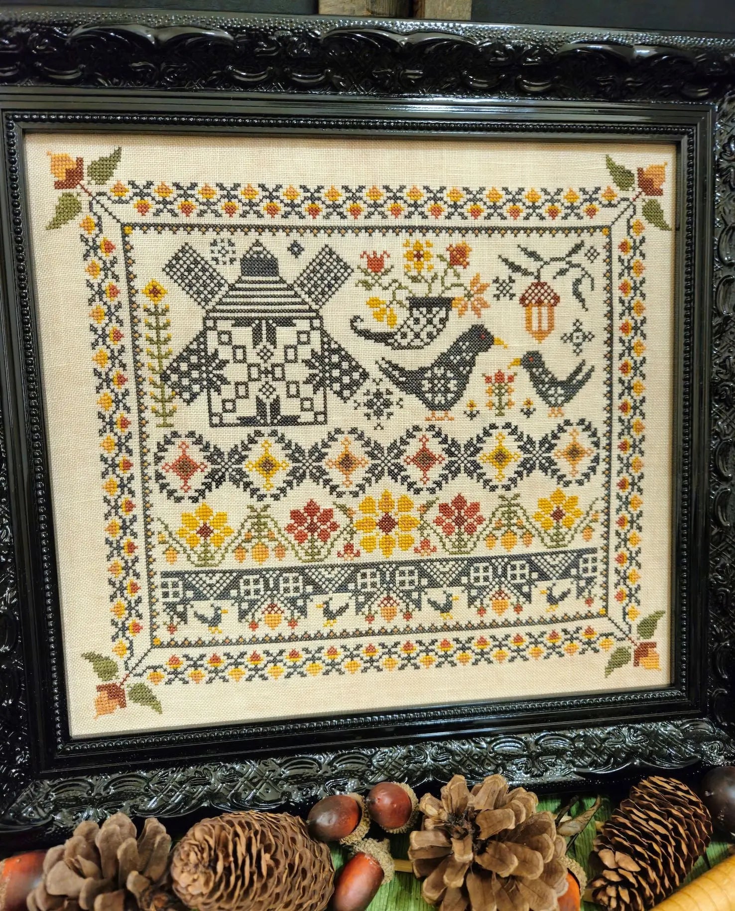 Quaint Quakers #3 Fall by Quaint Rose Needlearts Quaint Rose Needlearts