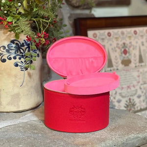 Red Small Leather Needlework Case by WinterBury WinterBury