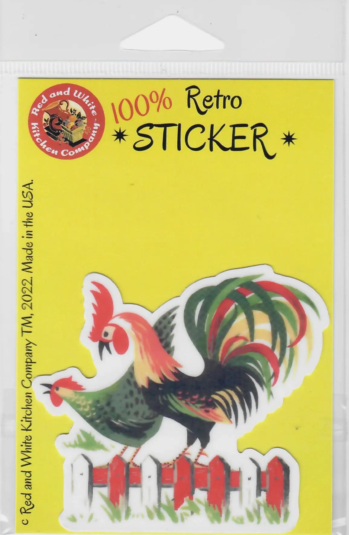 Rooster Retro Sticker by Red and White Sticker Company Red and White Kitchen Company