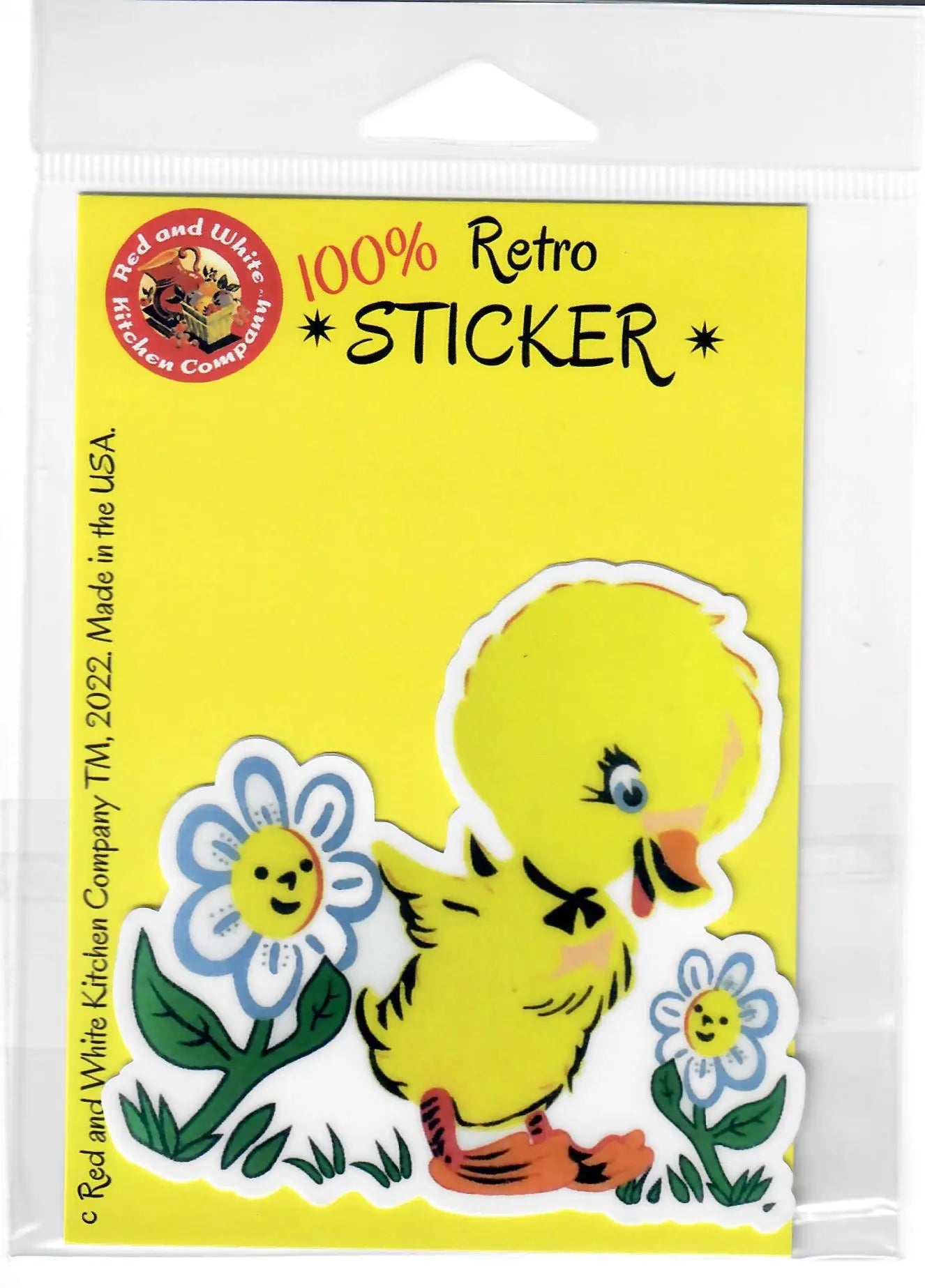 Sally the Duck Retro Sticker by Red and White Kitchen Company Red and White Kitchen Company