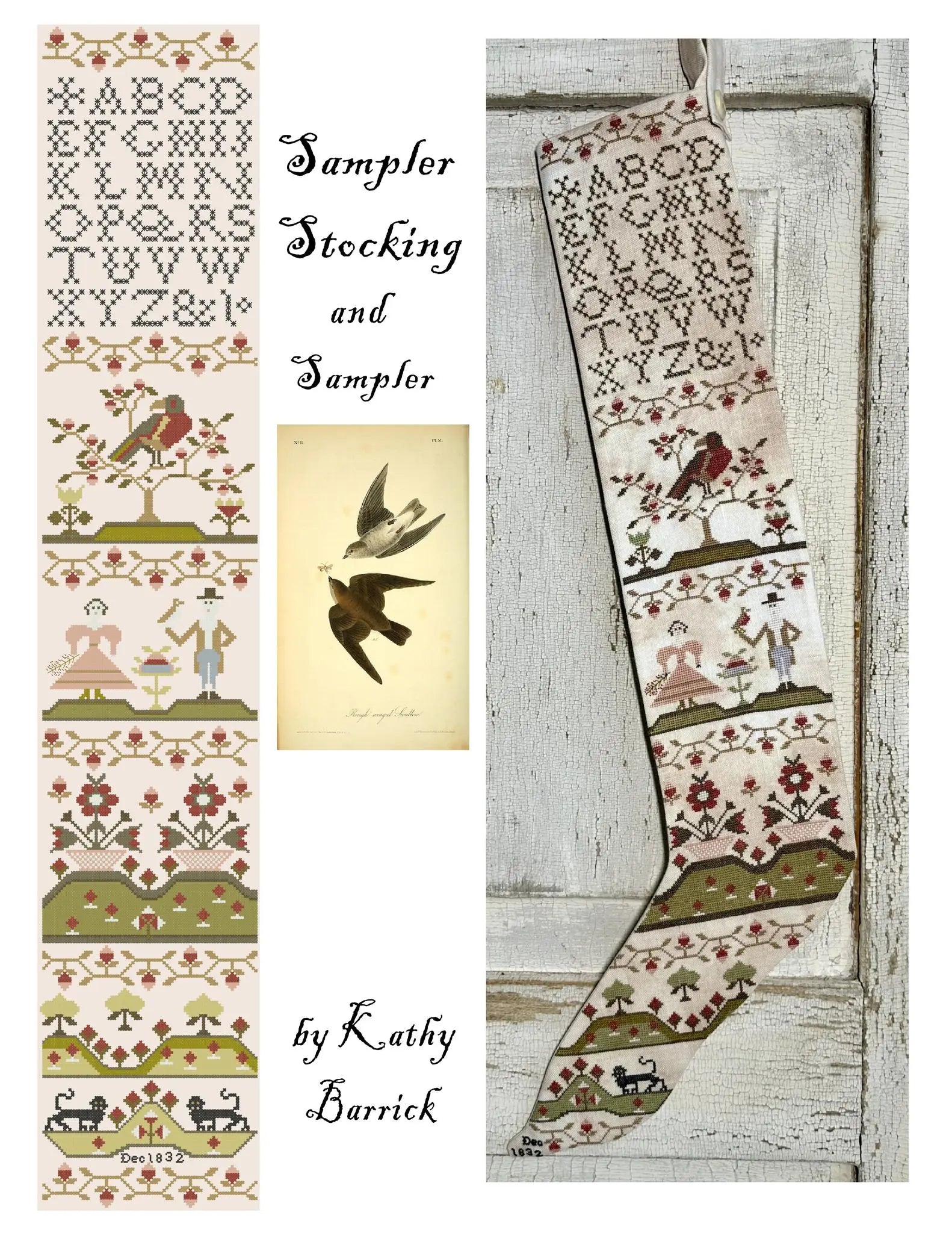 Sampler Stocking and Sampler by Kathy Barrick (Pre-order) Kathy Barrick