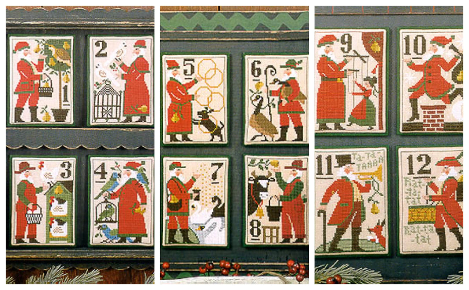 Santa's 12 Days of Christmas Set by The Prairie Schooler Colorado Cross Stitcher