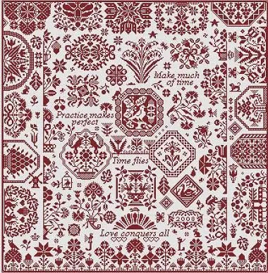 Scarlet Ribands by Long Dog Samplers Long Dog Samplers