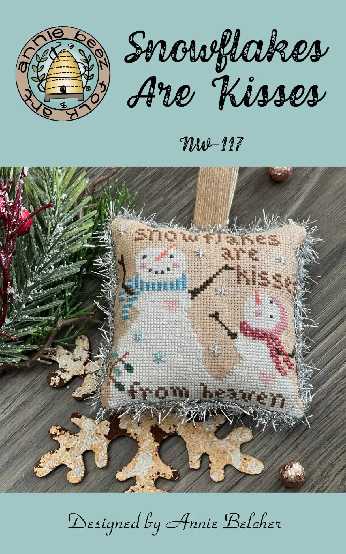 Snowflakes are Kisses by Annie Beez (pre-order) Annie Beez Folk Art