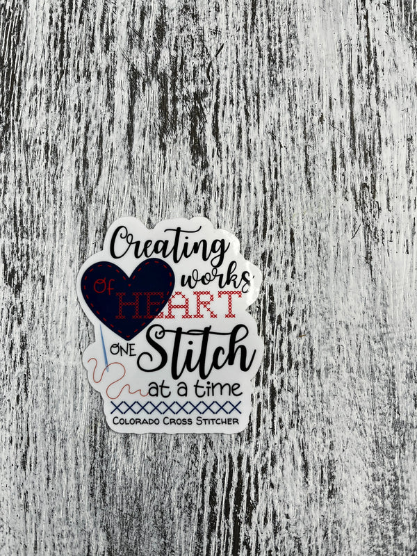 Sticker - Creating Works of Heart One Stitch at a Time - Colorado Cross ...