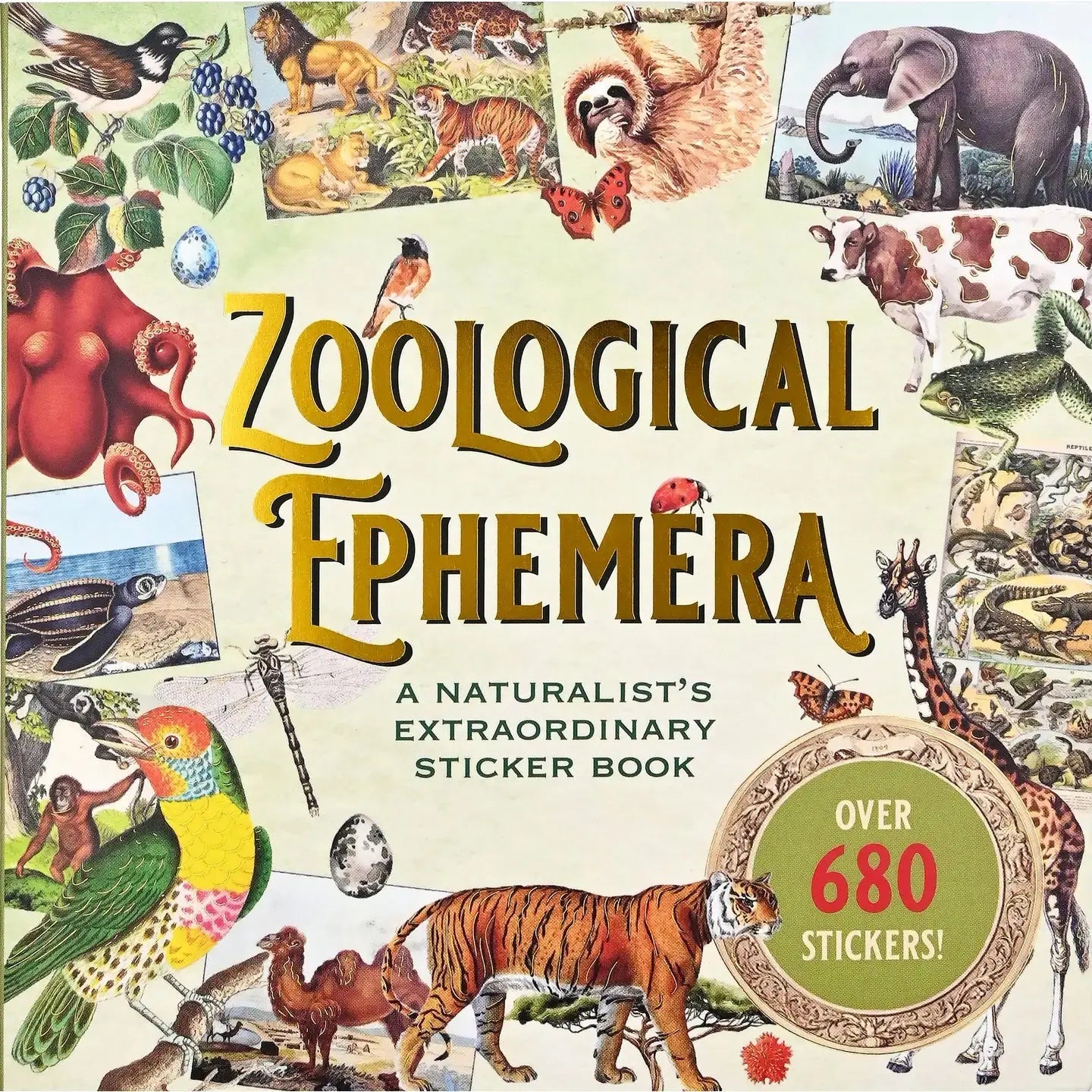Sticker Book - Zoological Ephemera Peter Pauper Press