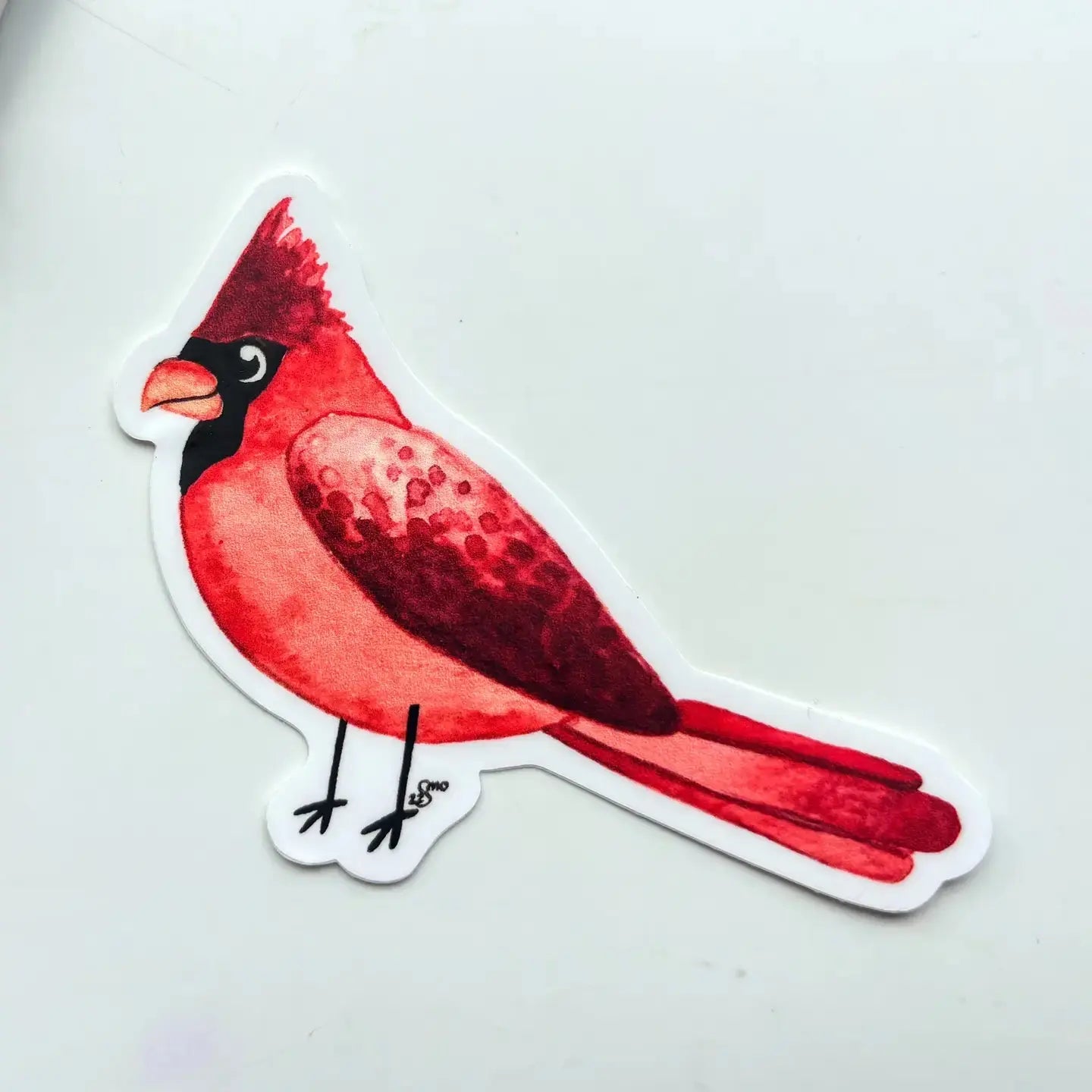 Sticker - Cardinal Owlfeathers Watercolor