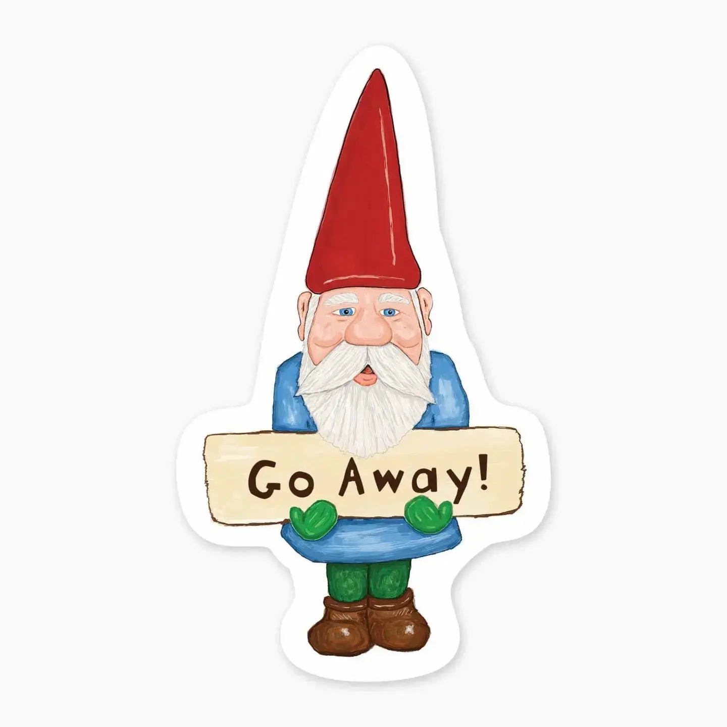 Sticker - Go Away Gnome Nice Enough Stickers