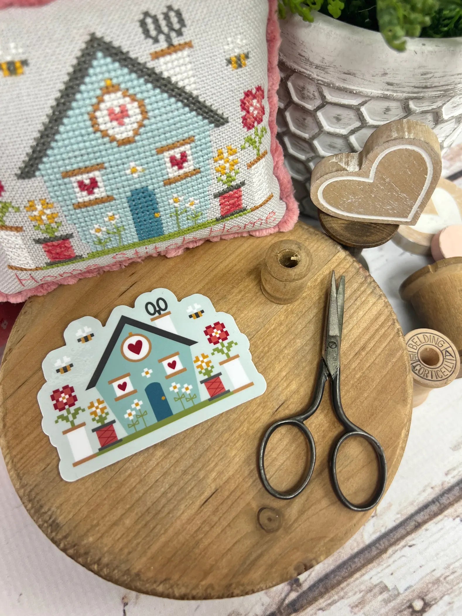 Sticker - Home Stitch Home by Primrose Cottage Primrose Cottage
