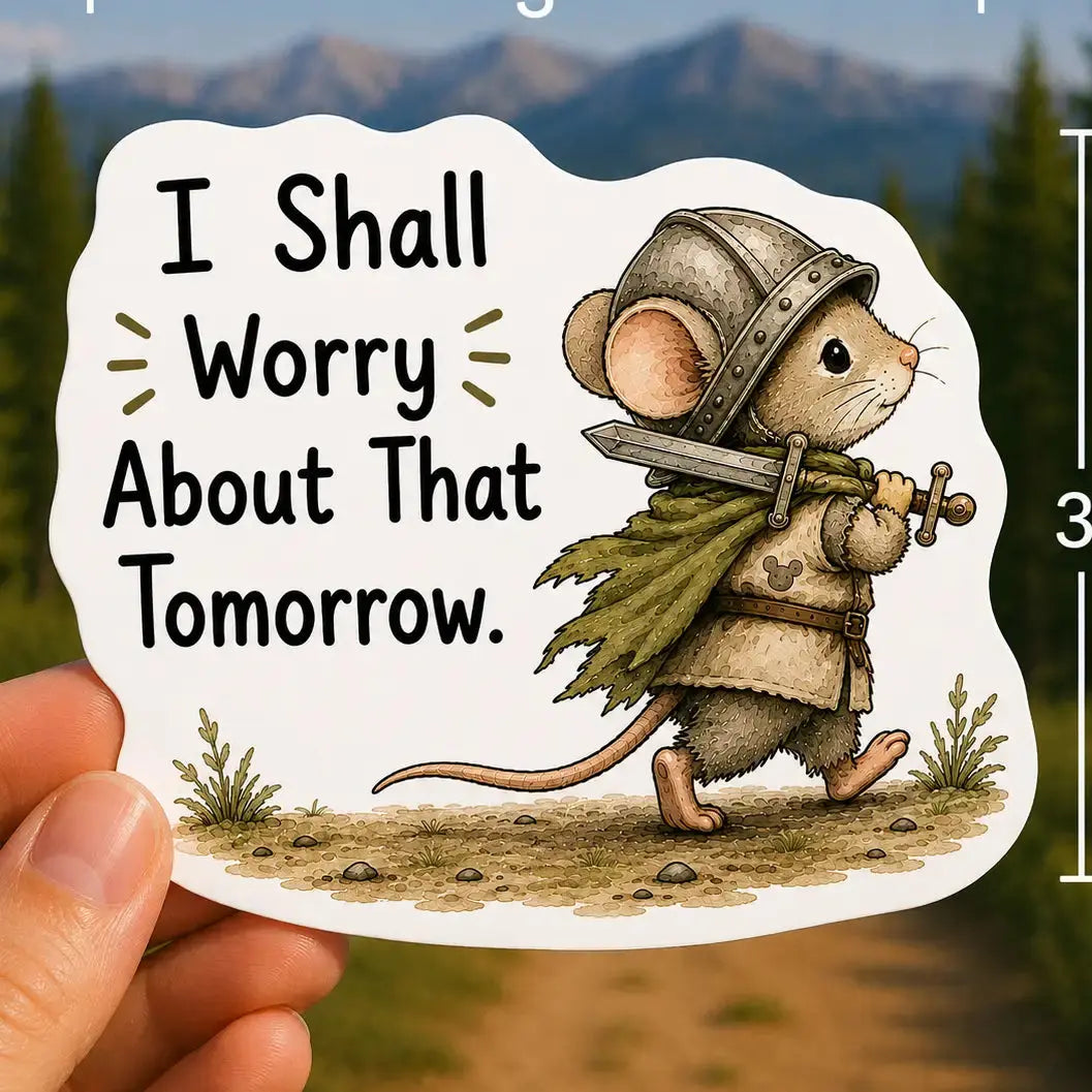 Sticker - I Shall Worry About That Tomorrow Mildly Overwhelmed