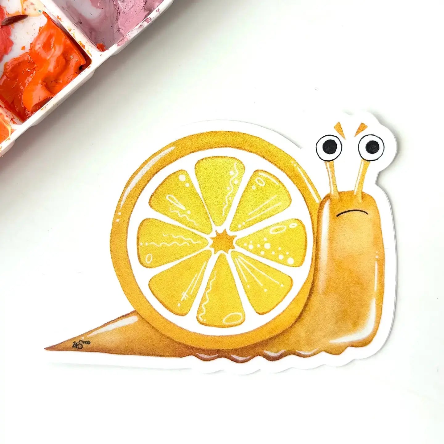 Sticker - Lemon Snail Owlfeathers Watercolor