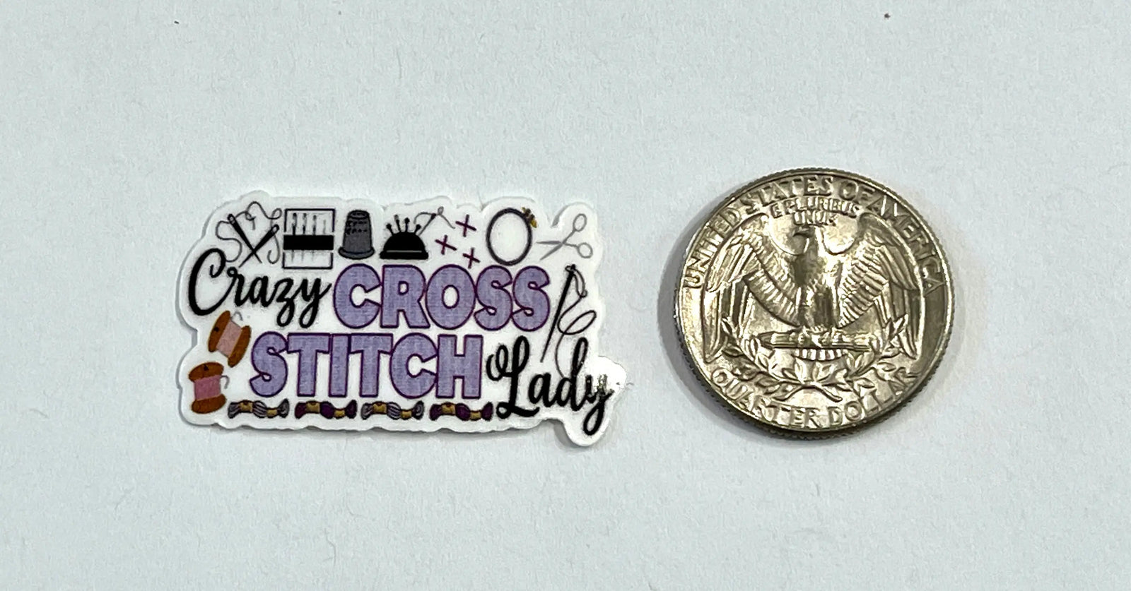 Sticker Mini - Crazy Cross Stitch Lady Artsy Arthurs