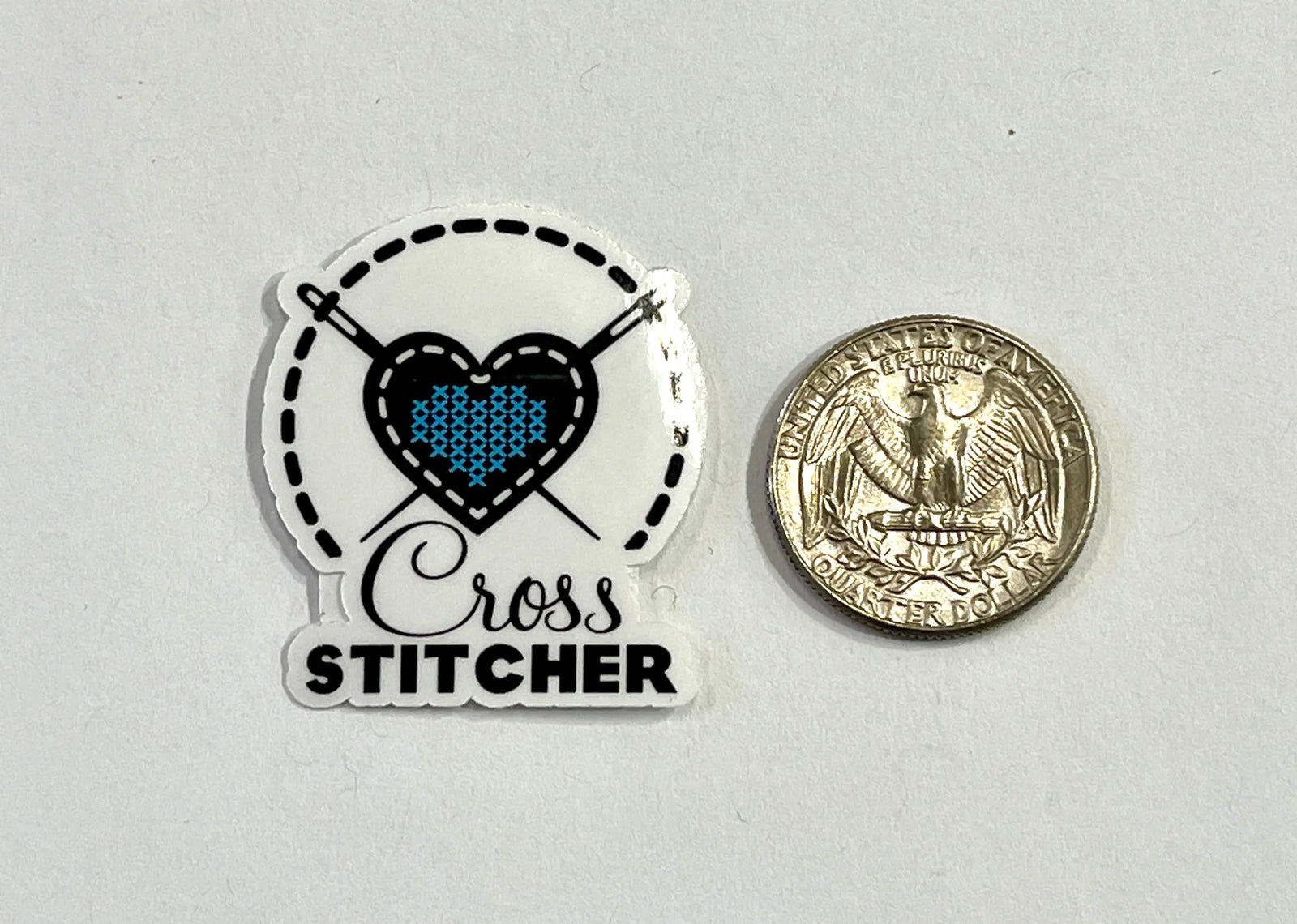 Sticker Mini - Cross Stitcher Heart Artsy Arthurs