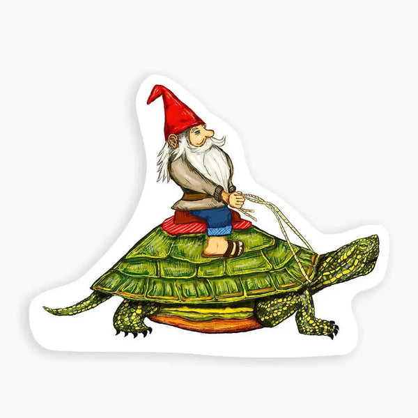Sticker Mini - Turtle Rider - Colorado Cross Stitcher