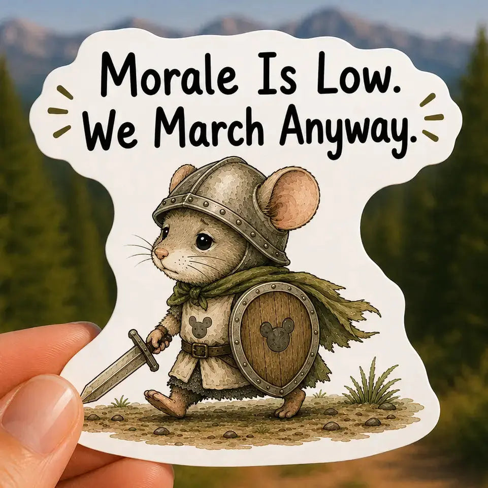 Sticker - Morale is Low Mildly Overwhelmed