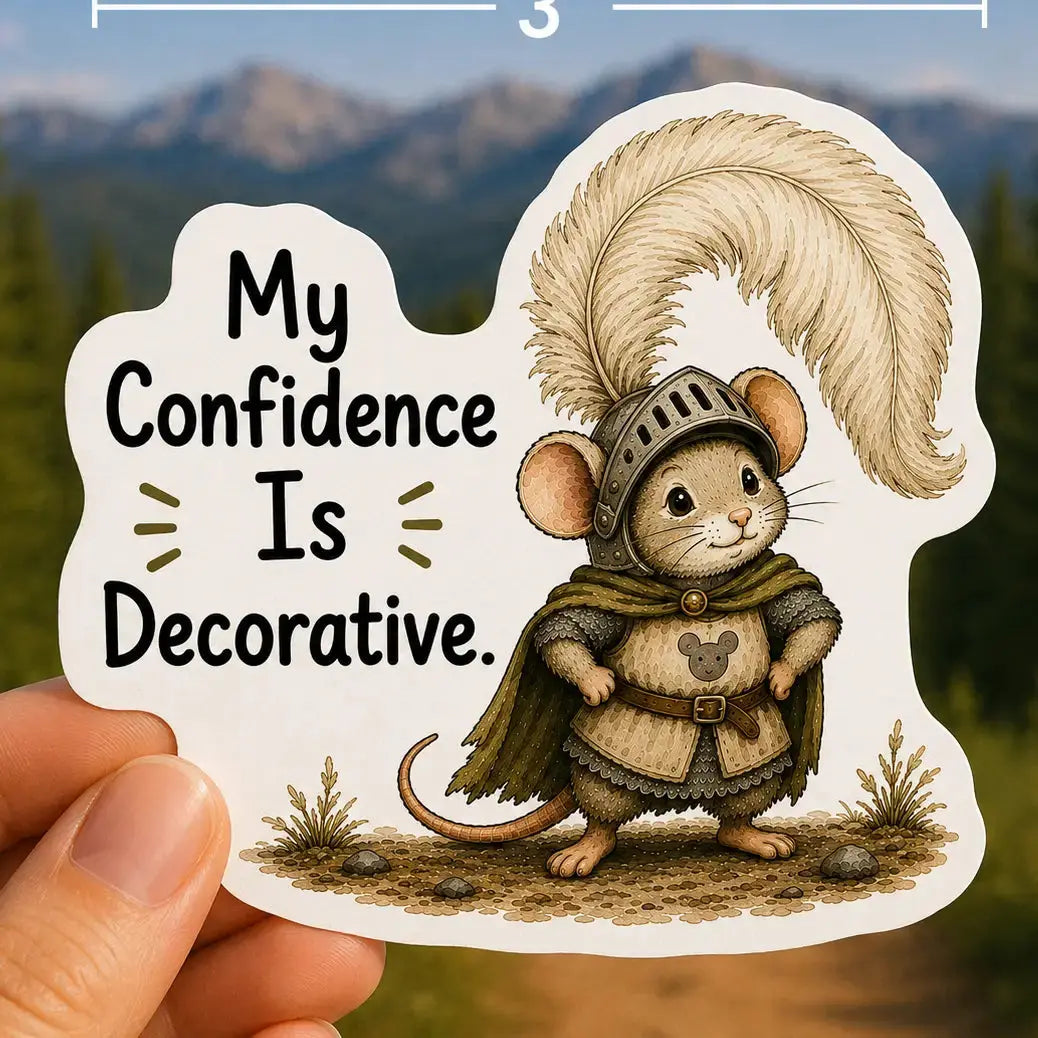 Sticker - My Confidence is Decorative Mildly Overwhelmed