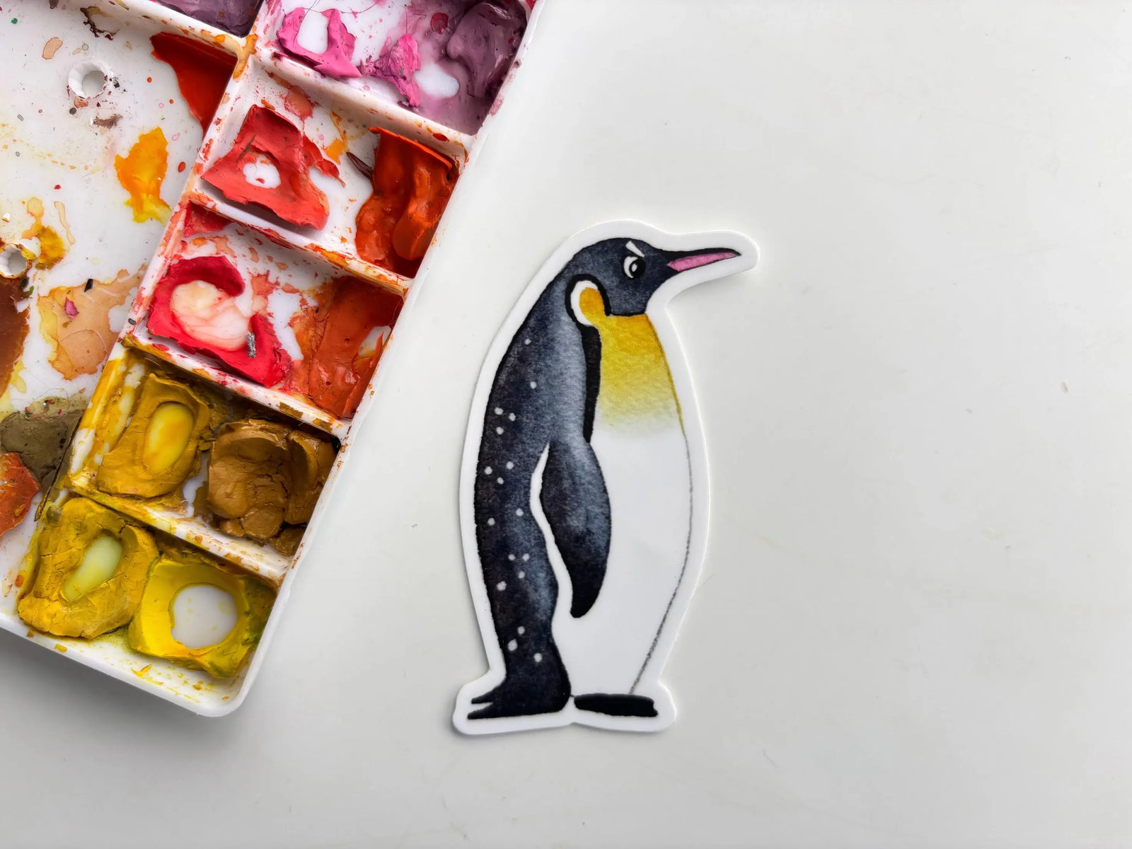 Sticker - Penguin Owlfeathers Watercolor