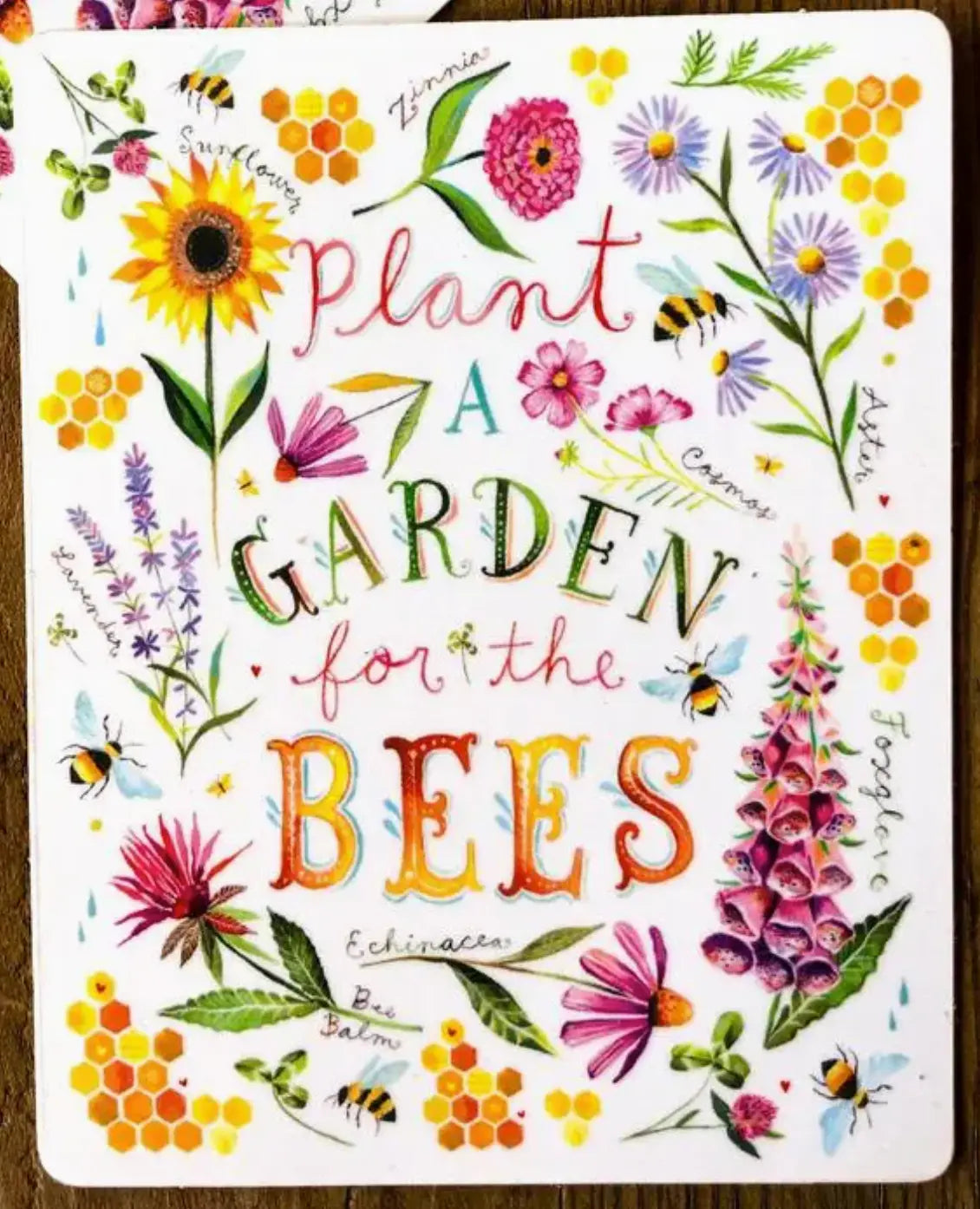 Sticker - Plant a Garden for the Bees Katie Daisy