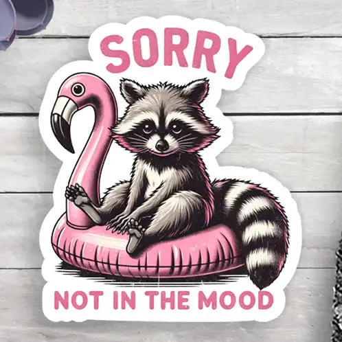 Sticker - Raccoon Not in the Mood Expression Design