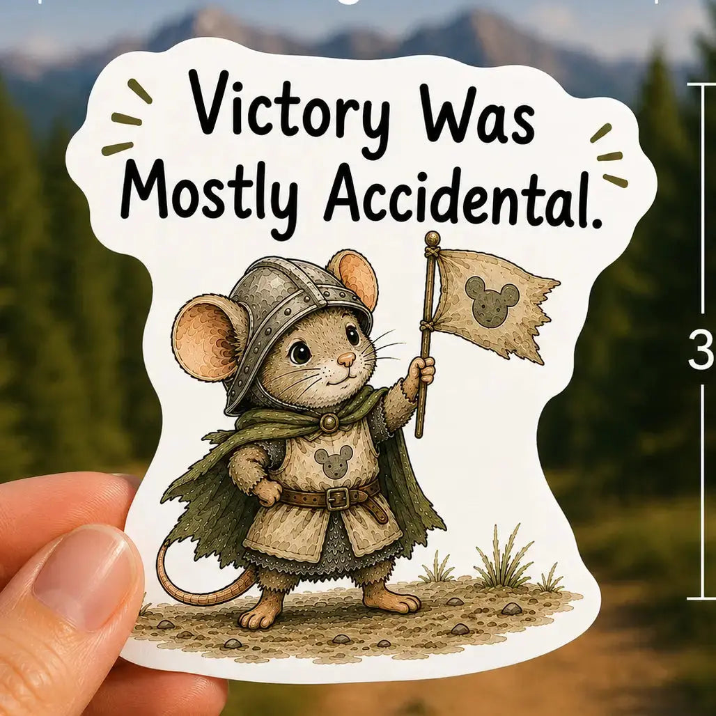 Sticker - Victory Was Mostly Accedental Mildly Overwhelmed