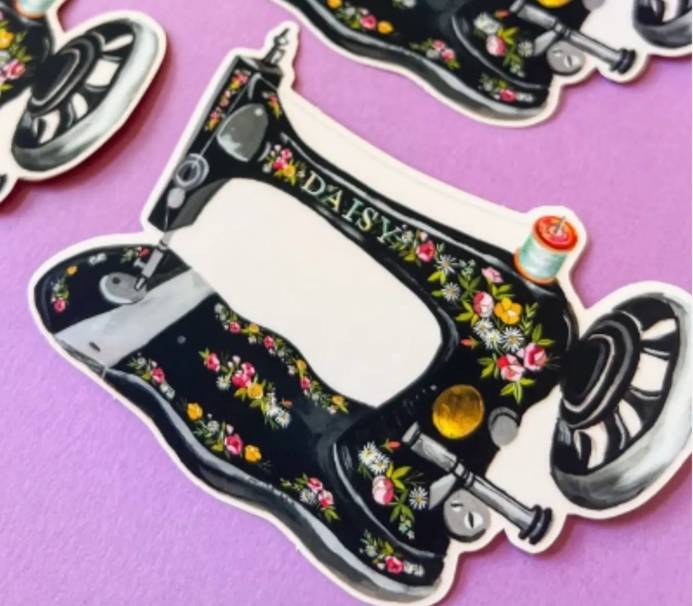 Sticker - Vintage Sewing Machine Katie Daisy