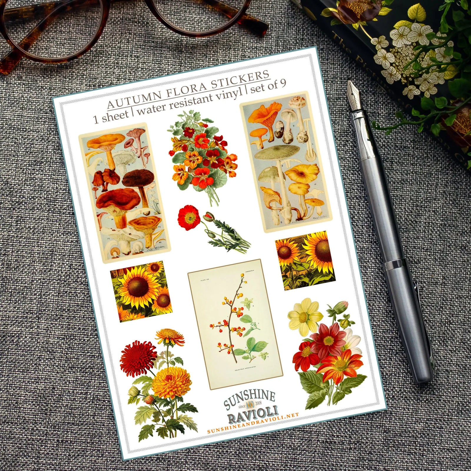 Stickers - Autumn Flora Sunshine and Ravioli