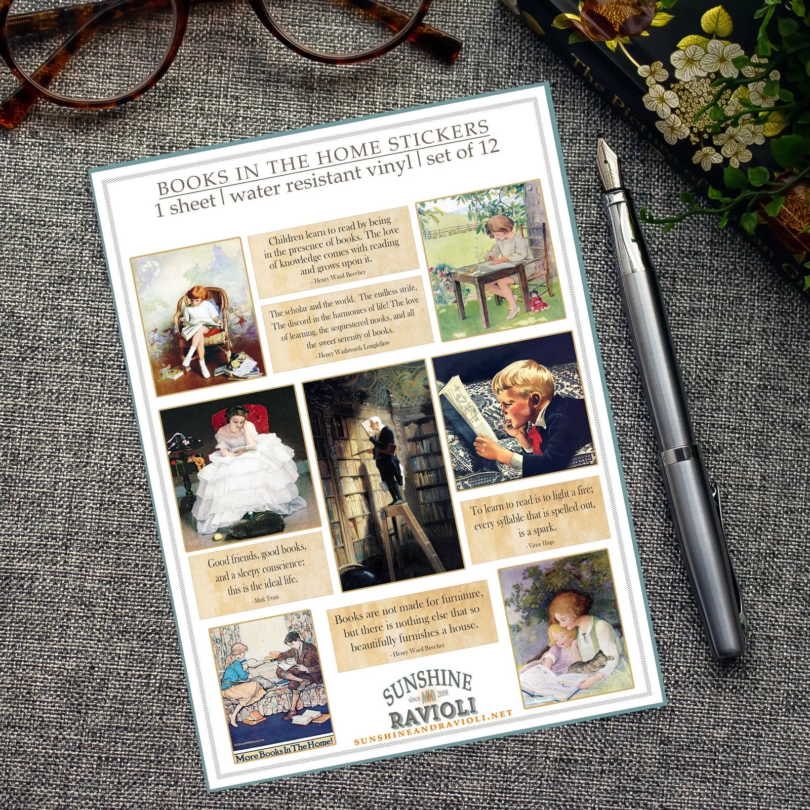 Stickers - Books in the Home Sunshine and Ravioli