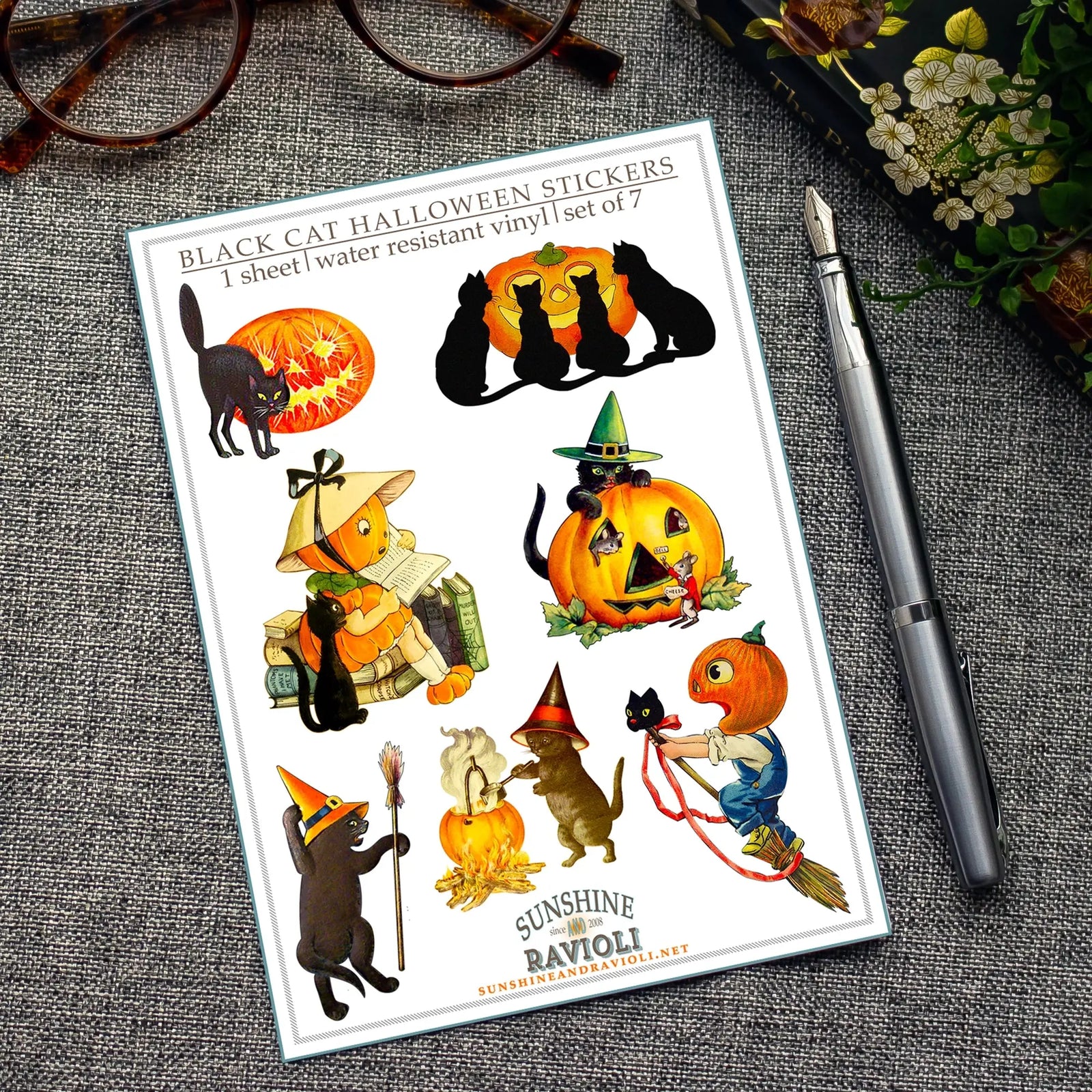 Stickers - Halloween Black Cats Sunshine and Ravioli