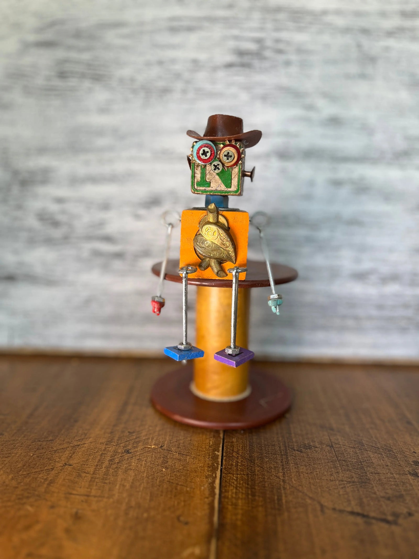 Stitching Buddies - Cowboy Bob by Junkyard Bots Junkyard Bots
