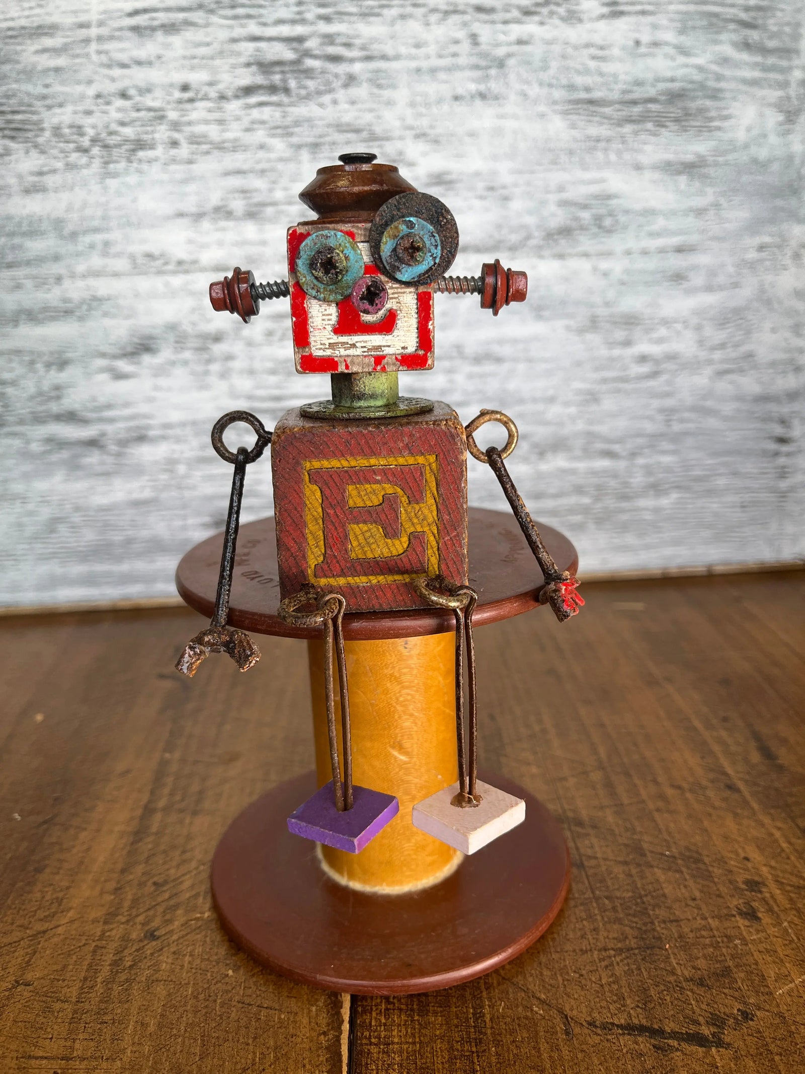 Stitching Buddies - Eggbert Alabaster by Junkyard Bots Junkyard Bots