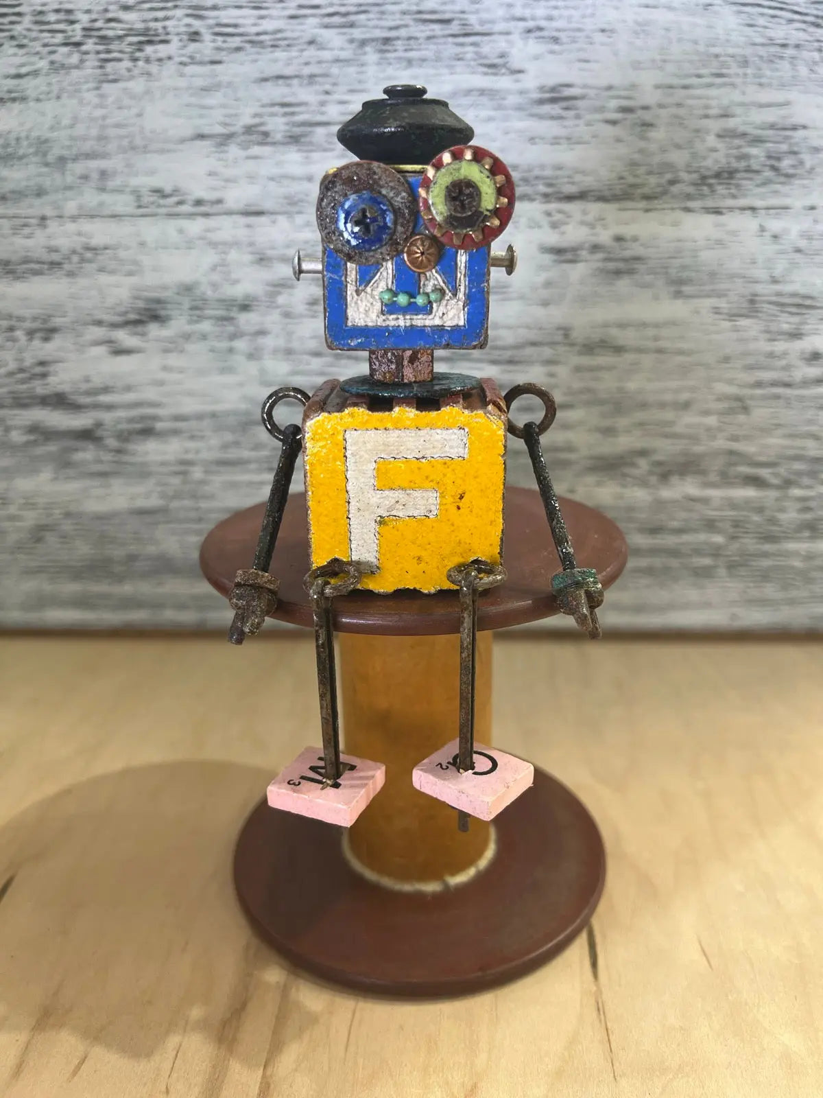 Stitching Buddies - Farmer Fred by Junkyard Bots Colorado Cross Stitcher