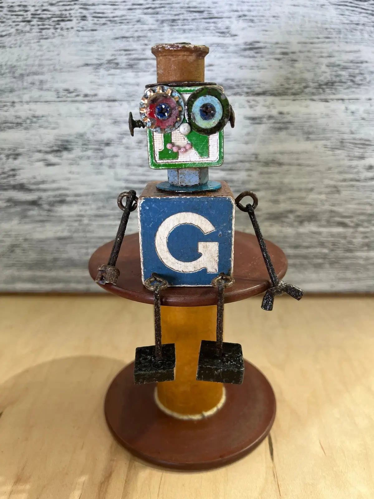 Stitching Buddies - Grandpa Don by Junkyard Bots Colorado Cross Stitcher