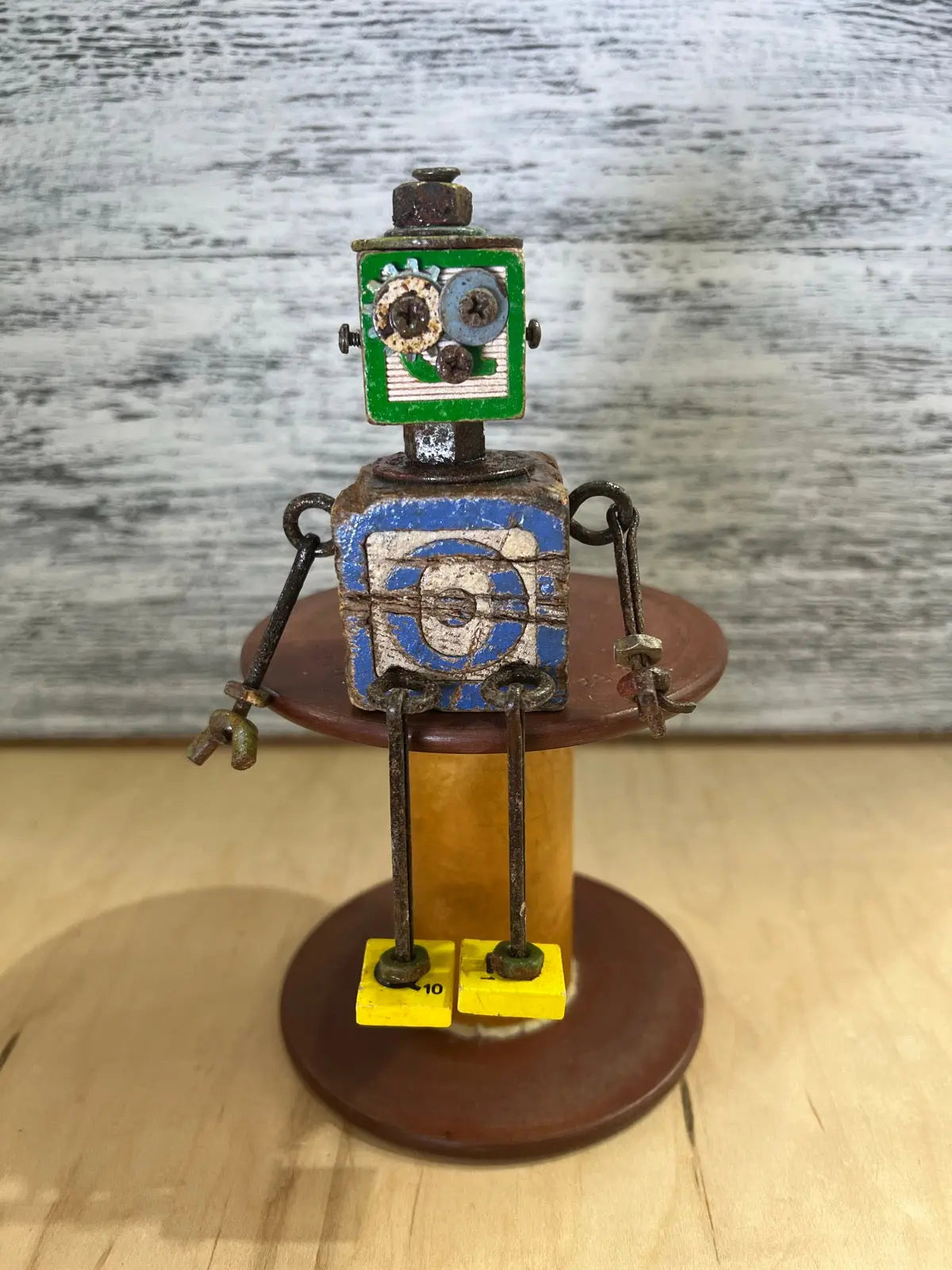 Stitching Buddies - Old Seamus by Junkyard Bots Colorado Cross Stitcher